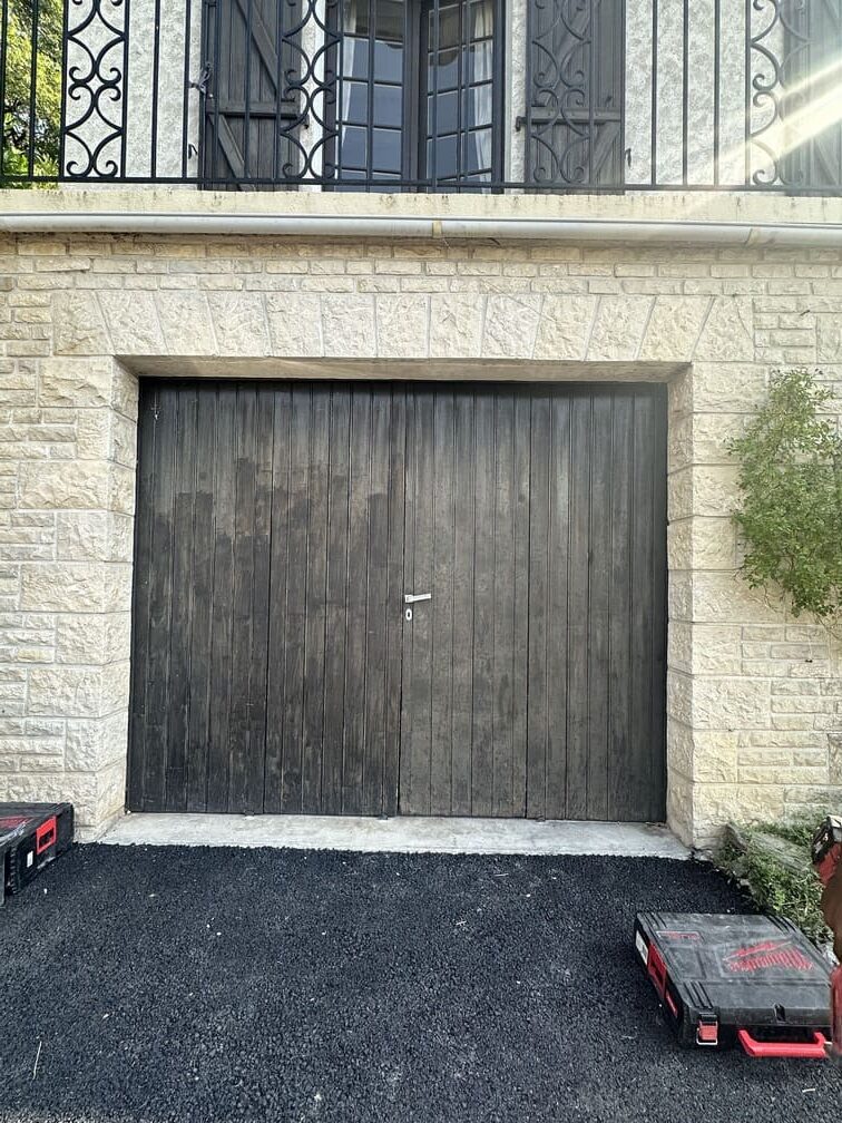 porte de garage avant travaux limoges